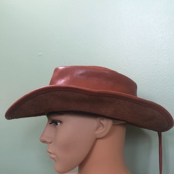 North Star Brown Leather Hat Size L - Picture 3 of 13